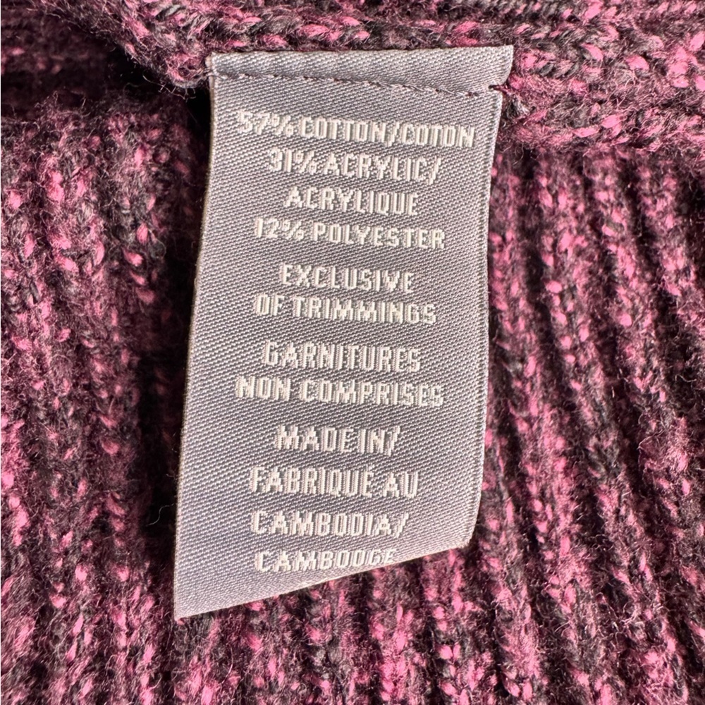 Denver Hayes Purple Knit Turtleneck Sweater Size Small NWT - Picture 5 of 7